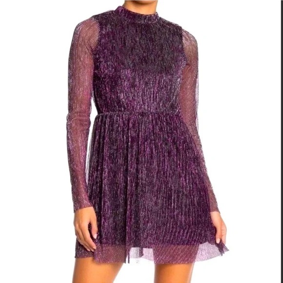 Shimmery Purple Party Dress - Picture 1 of 5